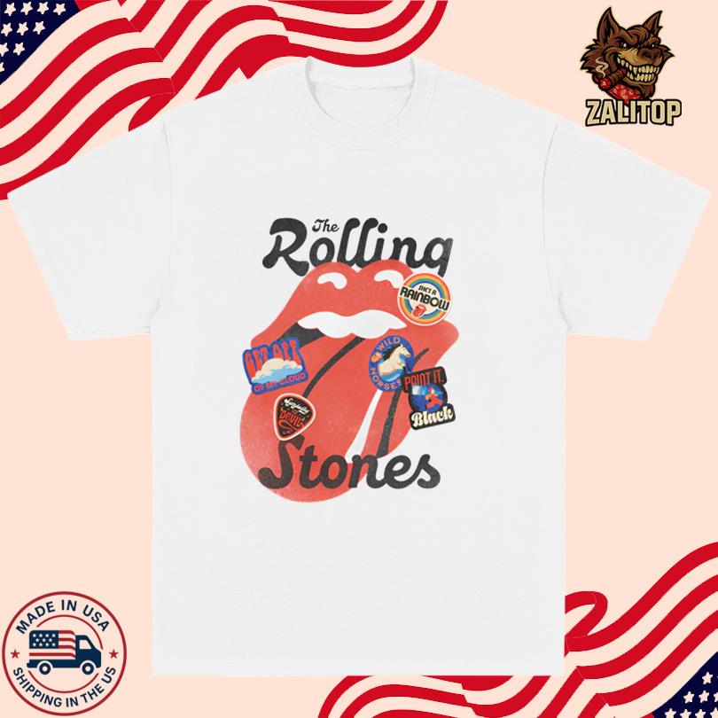 The Rolling Stones Stickered Tongue Tee