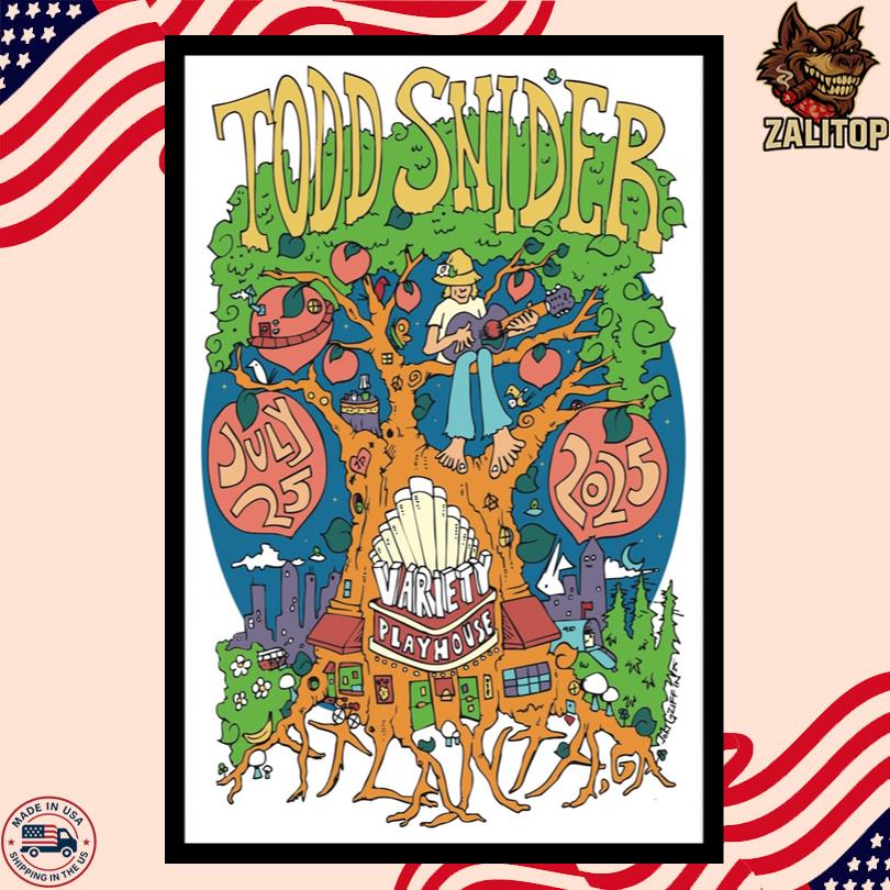 Todd Snider July 25 2025 Variety Playhouse in Atlanta, GA Poster