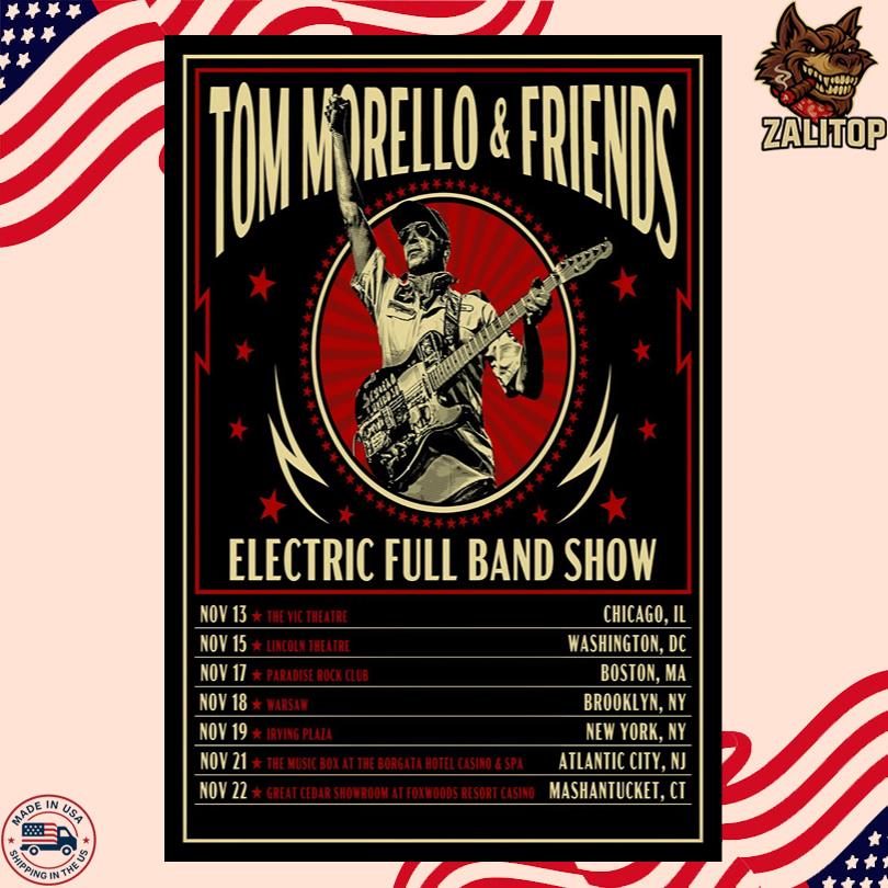 Tom Morello And Friends Electric Full Band Shows 2025 Poster
