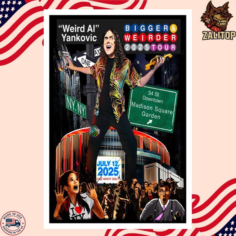 Weird Al Yankovic Poster – July 12 2025 Madison Square Garden, New York NY