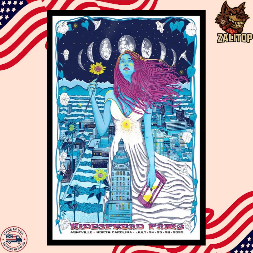 Widespread Panic Tour Poster ExploreAsheville.com Arena July 2025