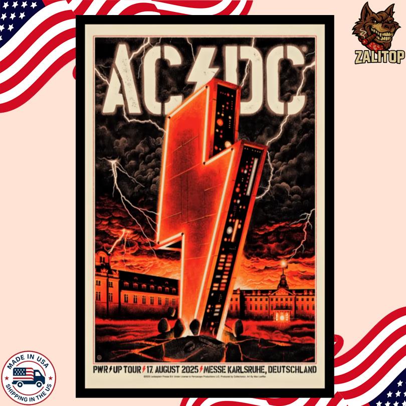 AC DC Aug 17 2025 Messe Karlsruhe Germany Event Poster