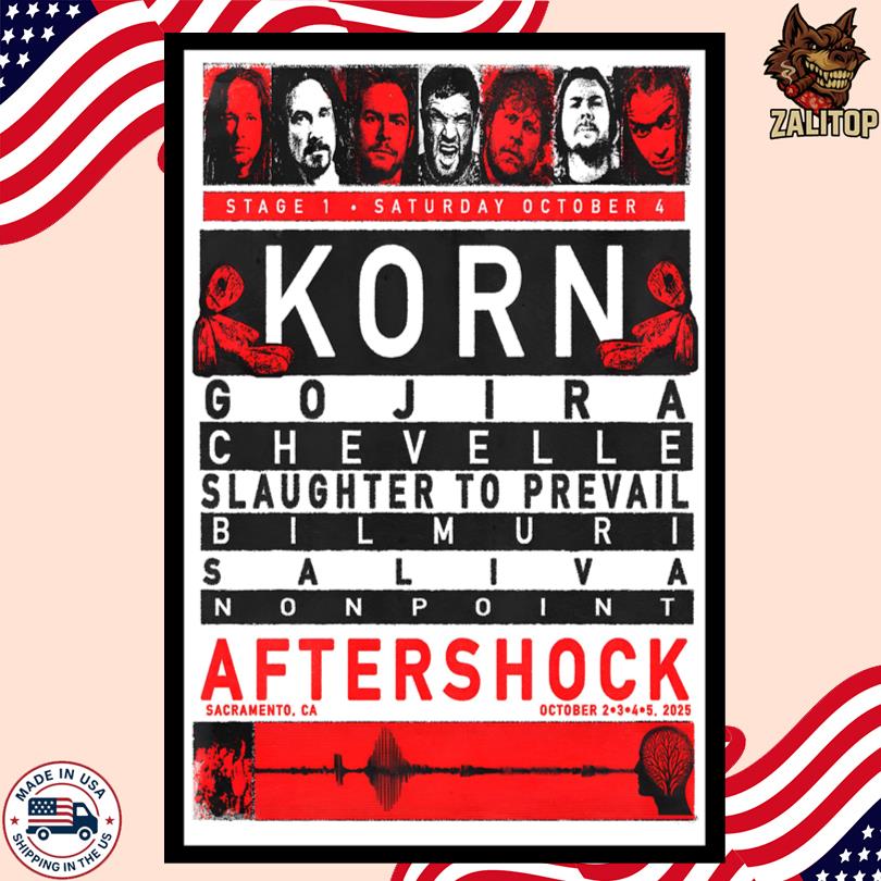 Aftershock Festival Oct 2-5 2025 Discovery Park Sacramento CA Tour Poster