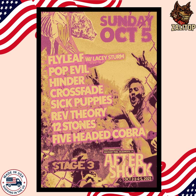 Aftershock Festival October 2-5 2025 in Sacramento, CA Poster