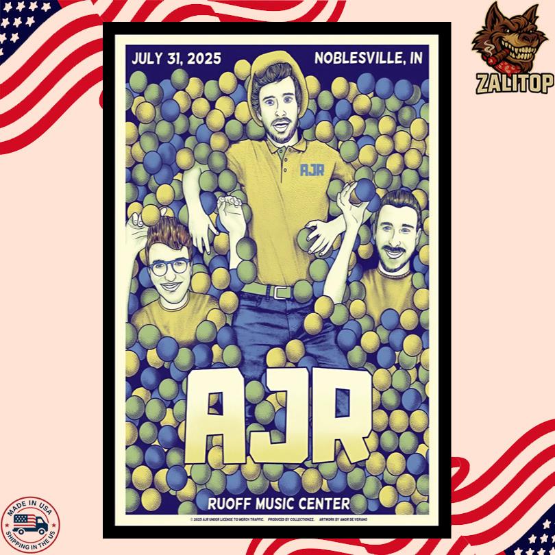 AJR Tour Poster July 31 2025 Noblesville Indiana