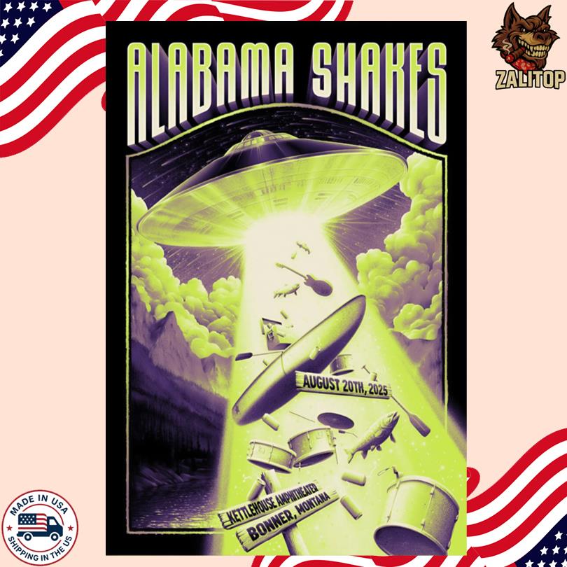 Alabama Shakes Aug 20 2025 KettleHouse Amphitheater in Bonner, MT Poster