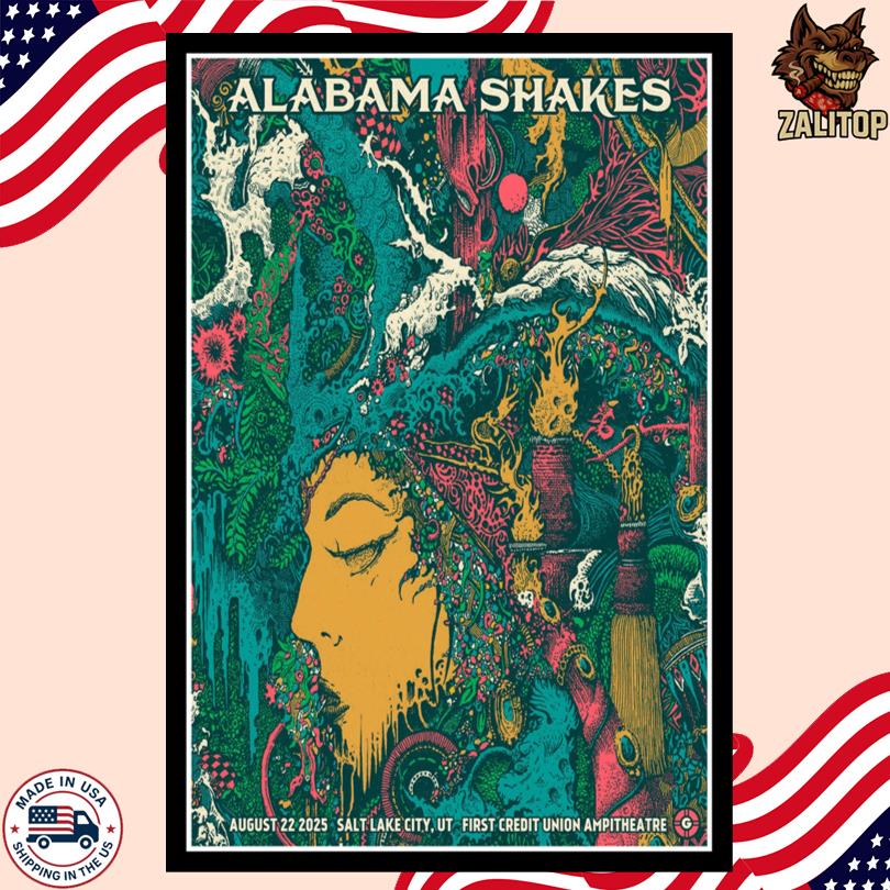 Alabama Shakes Event August 22 2025 West Valley City, UT Poster