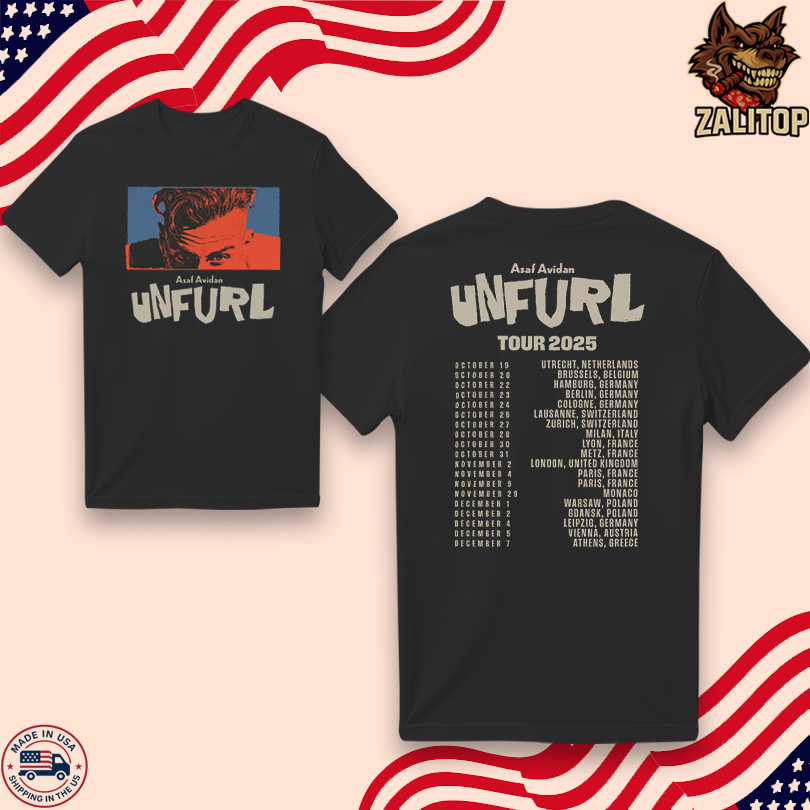 Asaf Avidan Unfurl Tour 2025 Tee