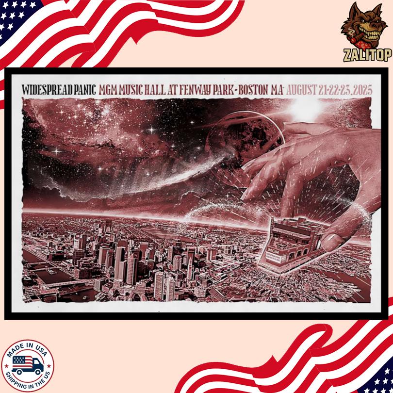 Aug 23 2025 Fenway Park, Boston Widespread Panic Tour Poster