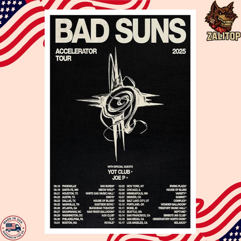 Bad Suns Accelerator Tour 2025 Poster