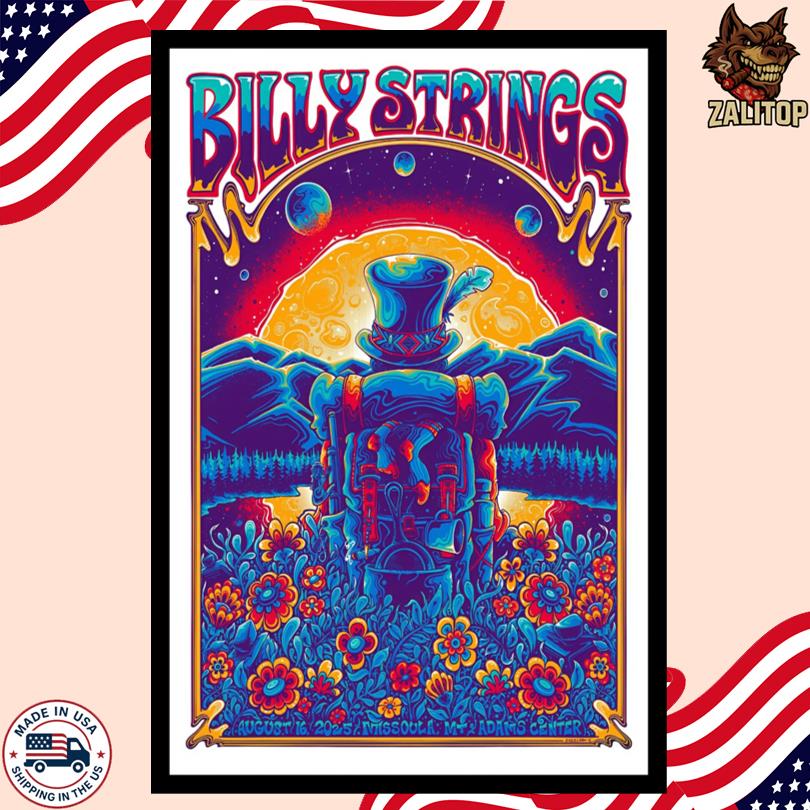 Billy Strings Aug 16 2025 Adams Center Missoula MT Tour Poster