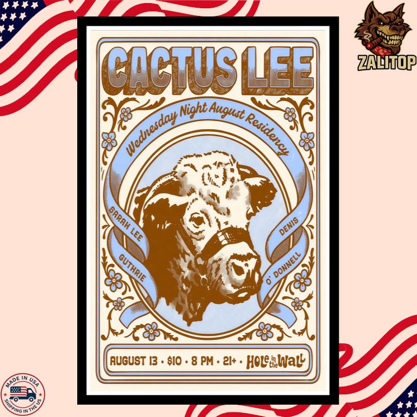 Cactus Lee Aug 13 2025 Austin TX Live Show Poster -Portrait - Poster