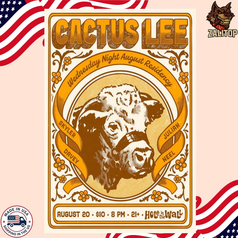 Cactus Lee Aug 20 2025 Austin TX Event Poster-Portrait - Poster