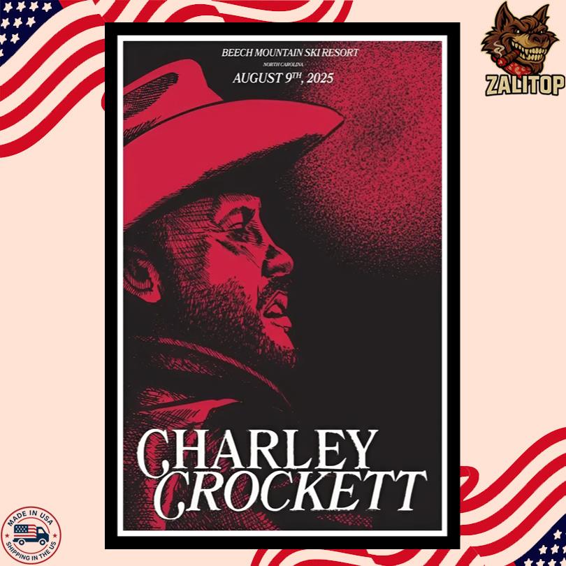 Charley Crockett Aug 9 2025 Beech Mountain Resort NC Poster