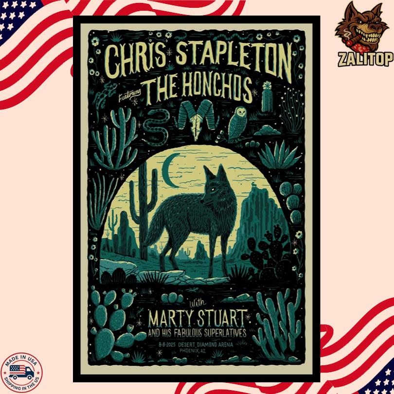 Chris Stapleton Aug 8 2025 Desert Diamond Arena Tour Poster