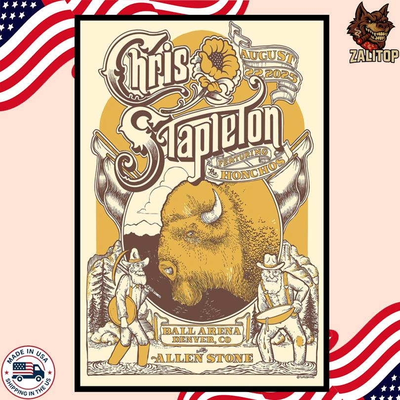 Chris Stapleton Event August 22 2025 Denver, CO Poster