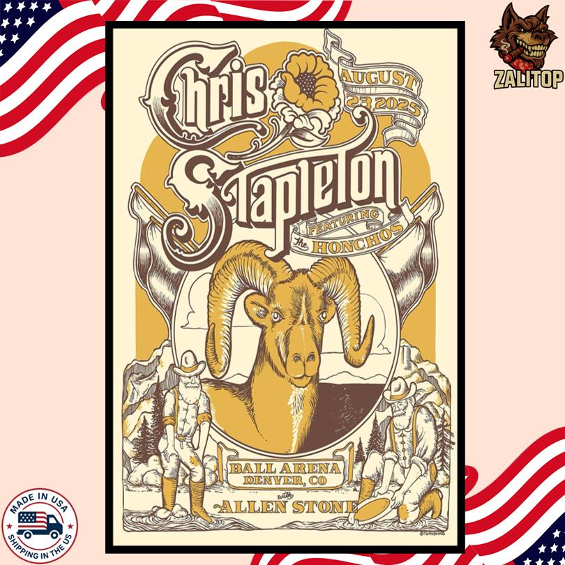 Chris Stapleton Event August 23 2025 Denver, CO Poster