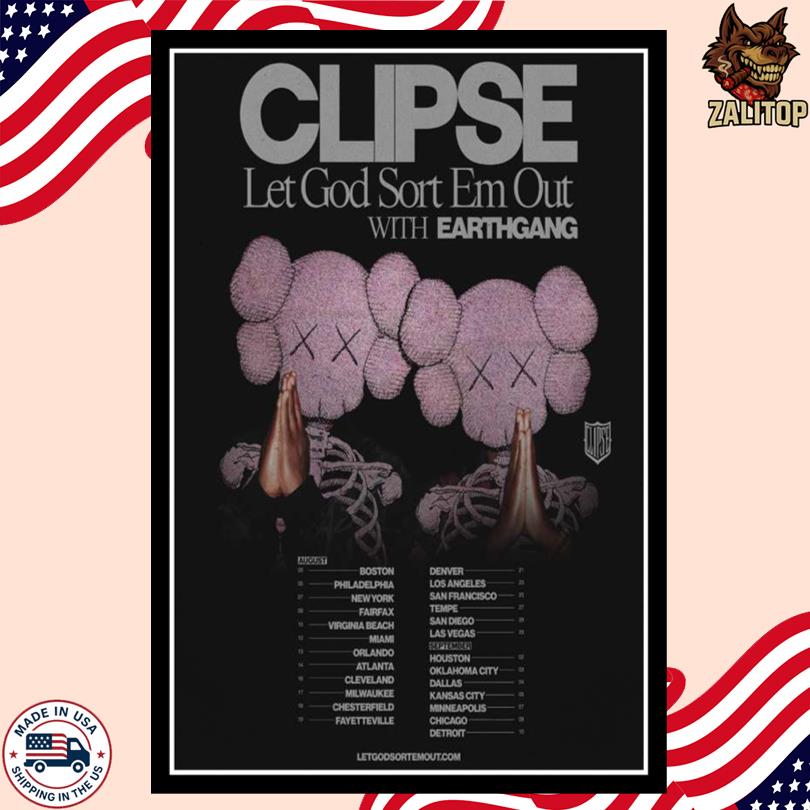Clipse Tour August + September 2025 Poster