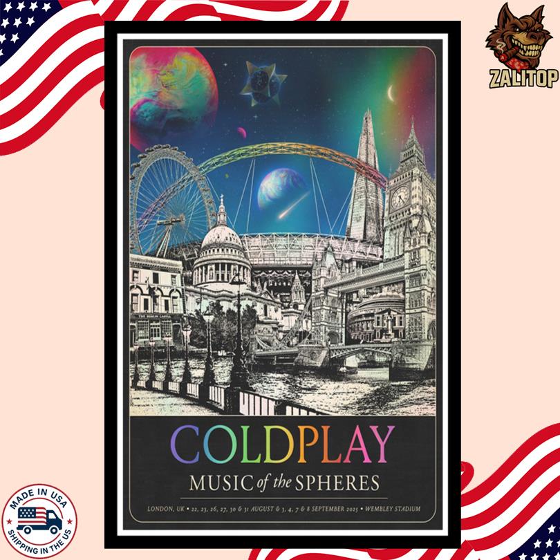 Coldplay at Wembley Stadium London, UK 2025 Poster