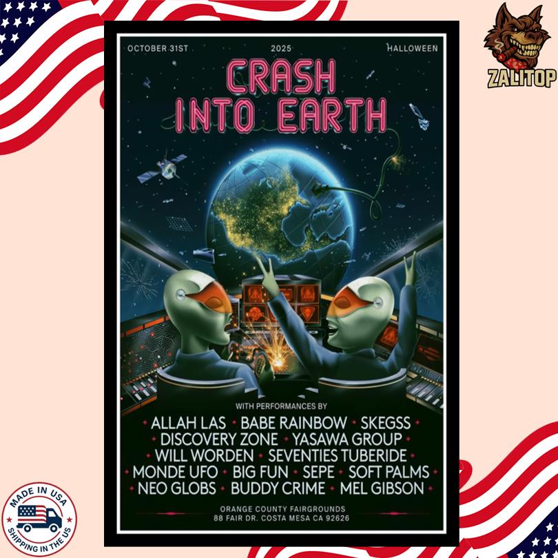 Crash Into Earth October 31, 2025 Halloween Poster