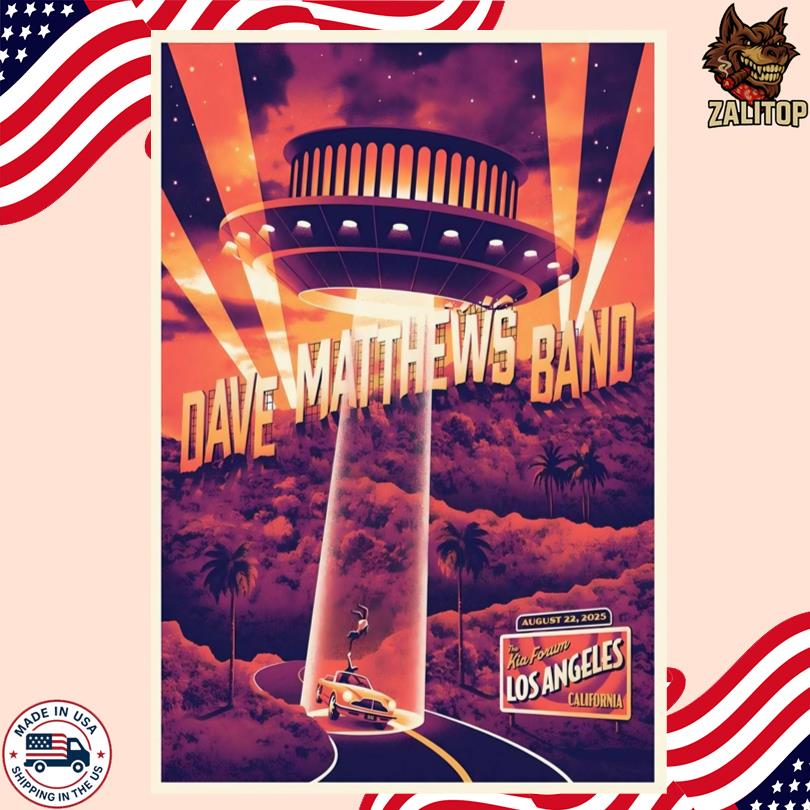 Dave Matthews Band August 22 2025 Inglewood, CA Poster