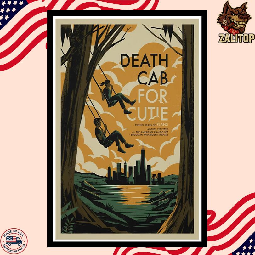 Death Cab For Cutie Aug 12 2025 Brooklyn NY Live Show Poster -Portrait - Poster
