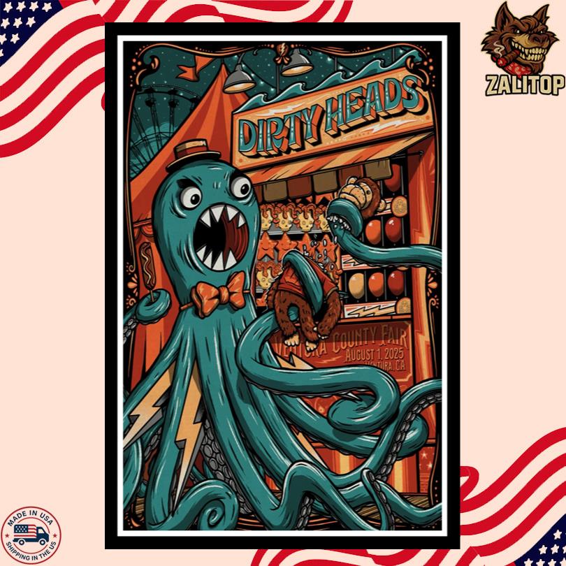 Dirty Heads Tour Poster August 1 2025 Ventura CA