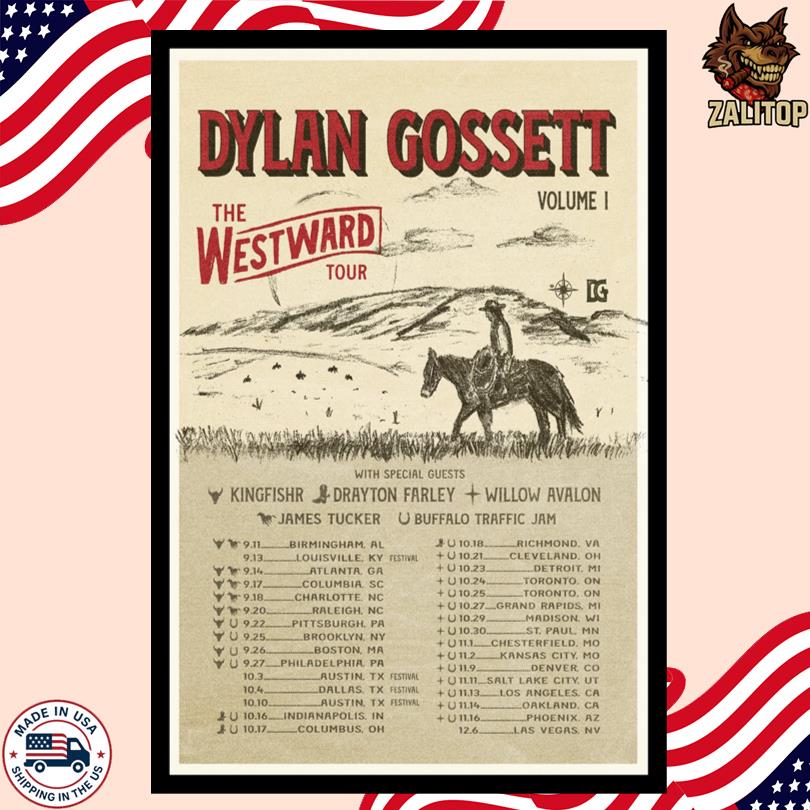 Dylan Gossett The Westward Tour 2025 Poster