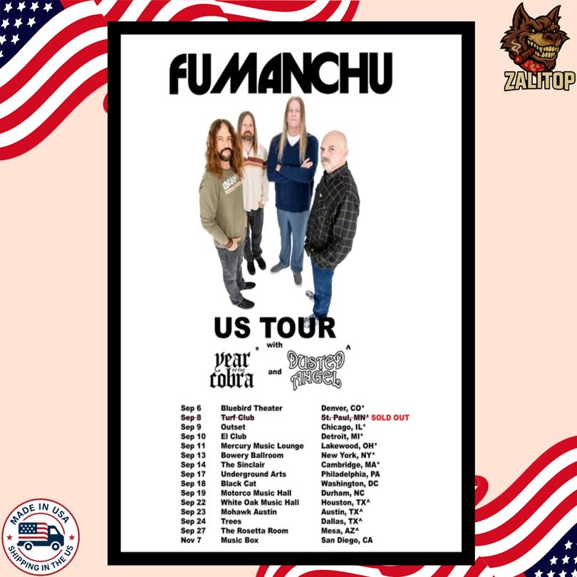 Fu Manchu US Tour 2025 Poster-Portrait - Poster