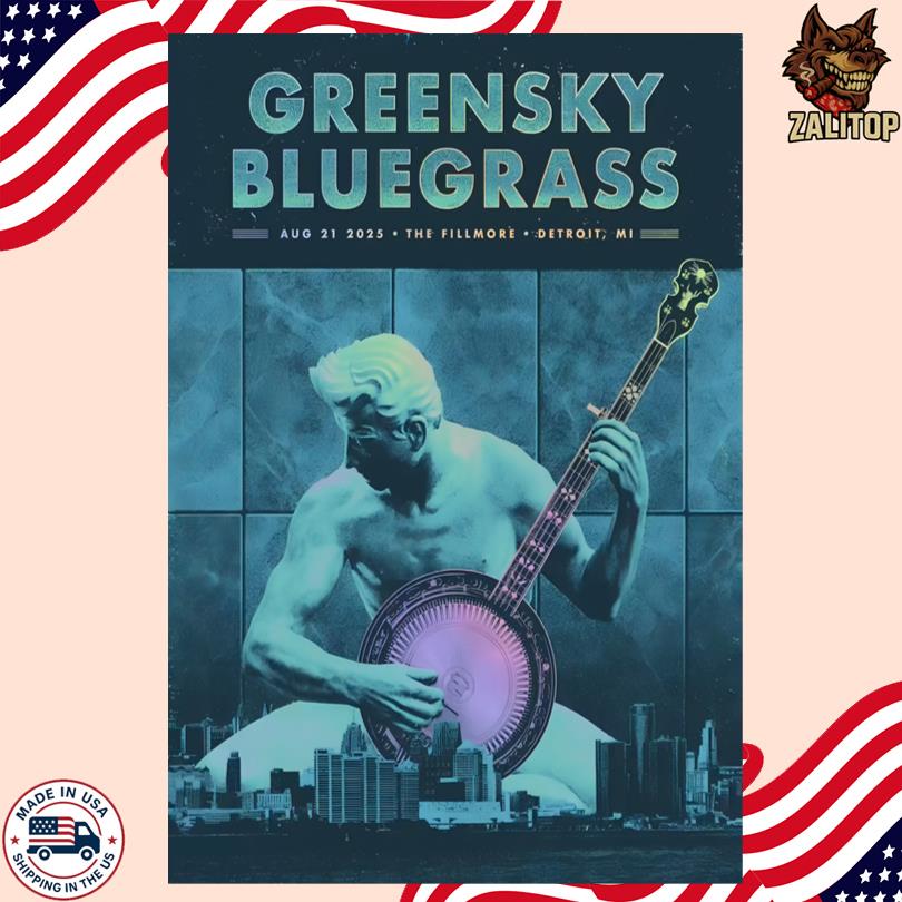 Greensky Bluegrass Aug 21, 2025 Detroit, MI Poster