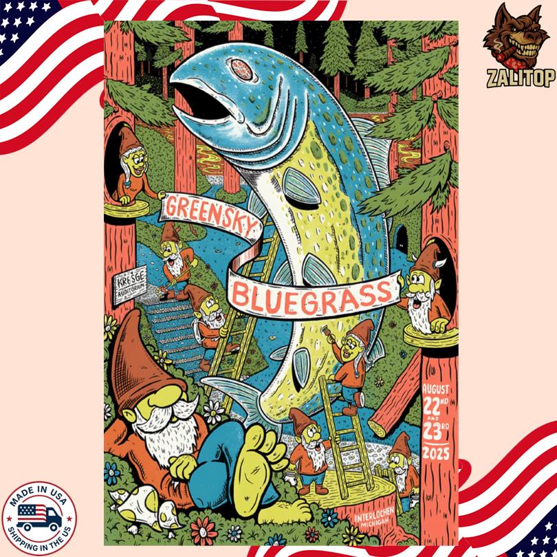 Greensky Bluegrass Event August 22 2025 Interlochen, MI Poster