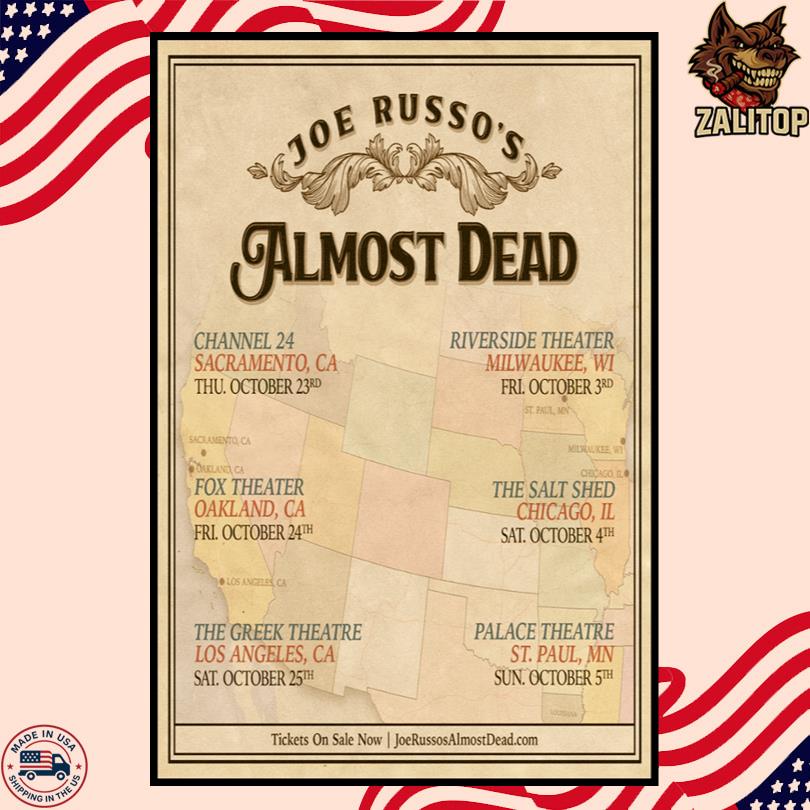 Joe Russo\'s Almost Dead Tour October 2025 Poster