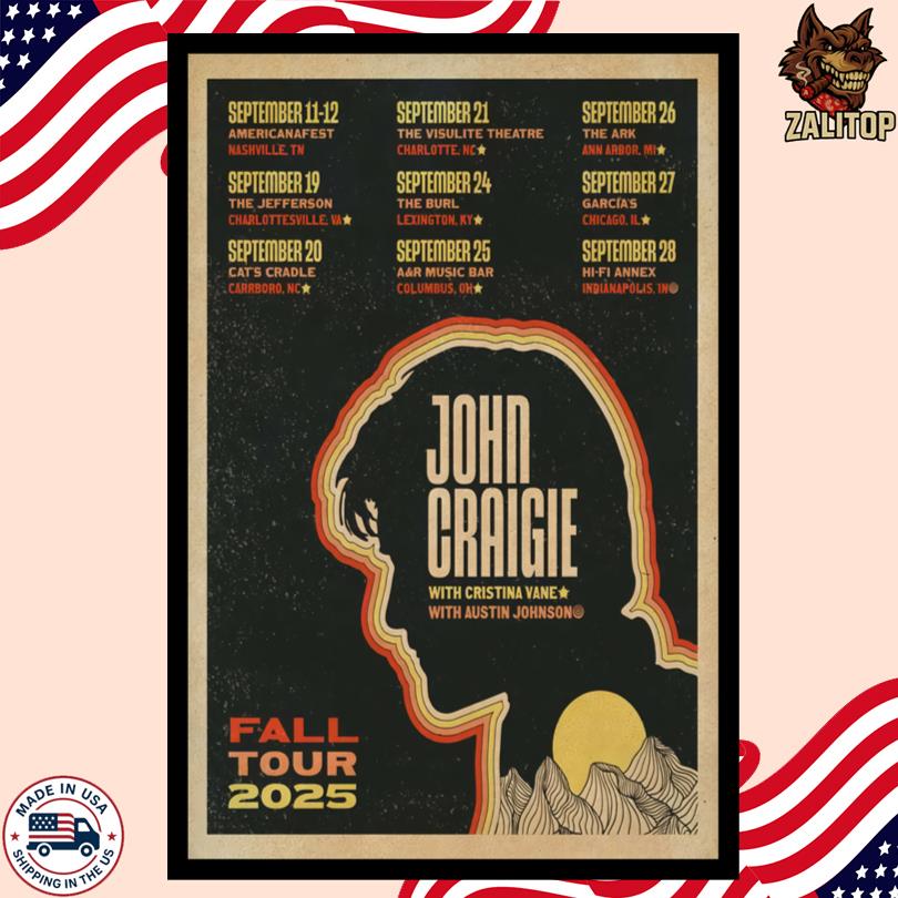 John Craigie Fall Tour 2025 Poster