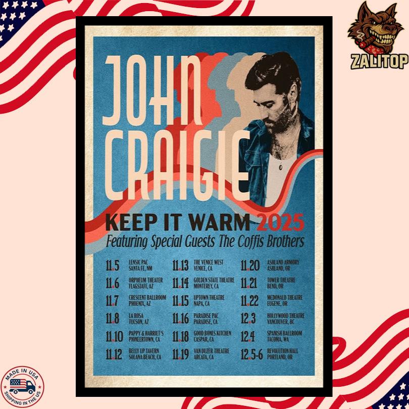 John Craigie Keep It Warm Tour 2025 Poster