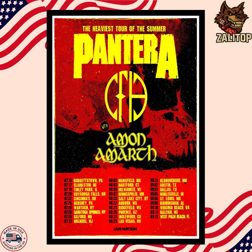 Join Amon Amarth and Pantera The heaviest Tour Of The Summer 2025 Poster