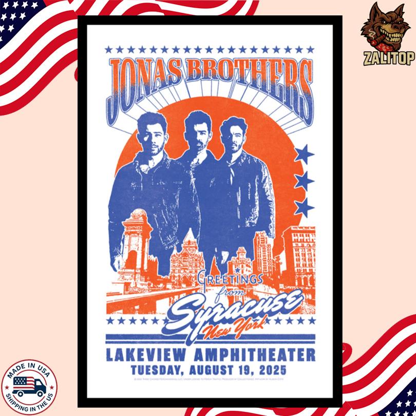 Jonas Brothers Aug 19 2025 Empower Federal Credit Union Amphitheater at Lakeview. Syracuse, NY Poster