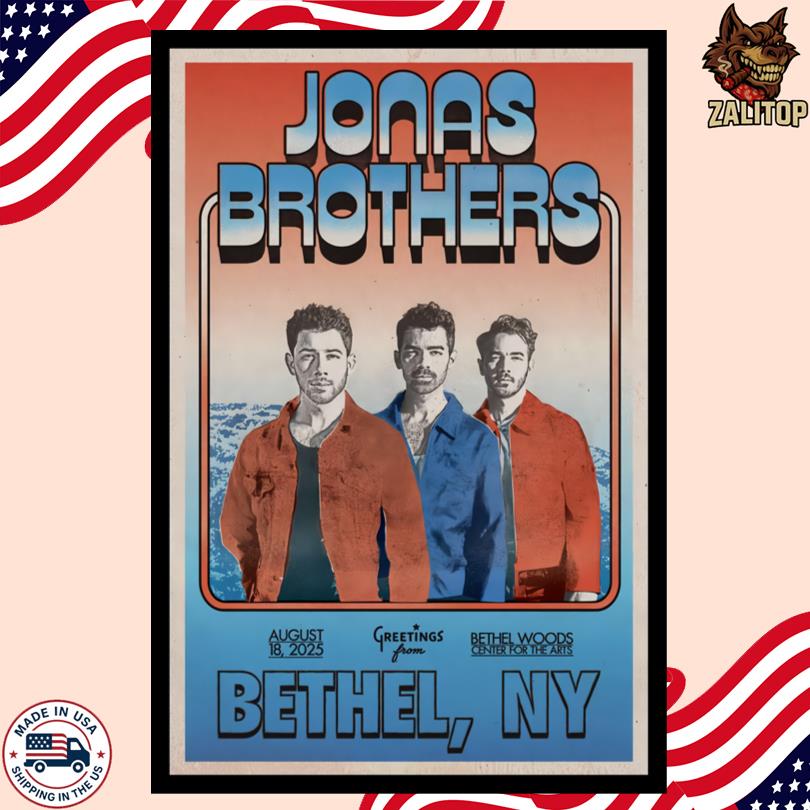 Jonas Brothers Tour Bethel, NY Aug 18 2025 Poster