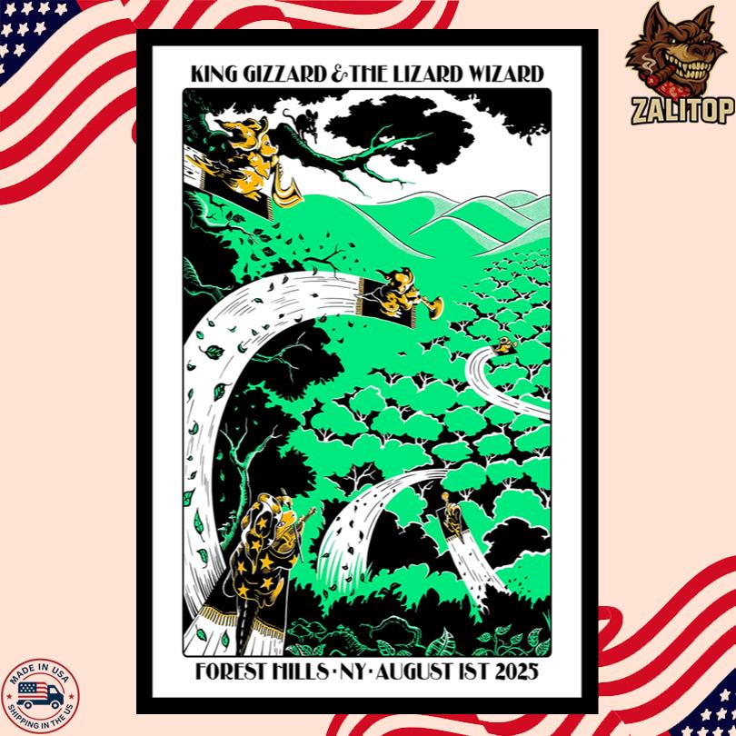 King Gizzard And The Lizard Wizard Tour Poster August 1 2025 Forest Hills NY