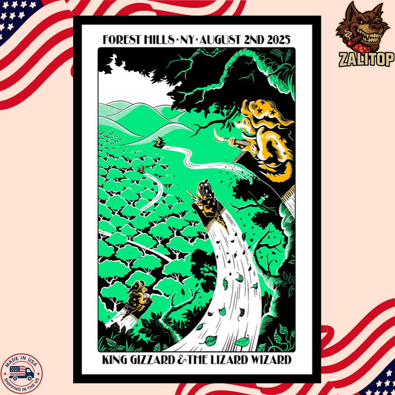 King Gizzard & The Lizard Wizard Event Poster August 2 2025 Forest Hills New York