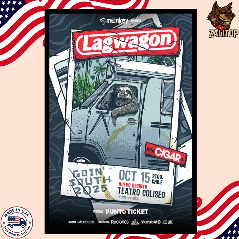 Lagwagon October 15 2025 Santiago De Chile Poster