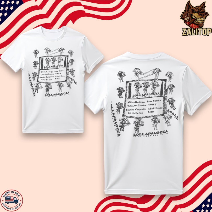 Lollapalooza x Cactus Plant Flea Market White Tee