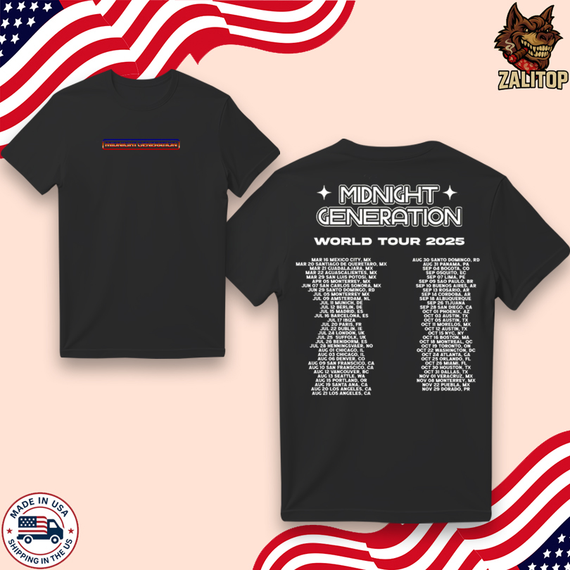Midnight Generation Tender Love World Tour 2025 Tee