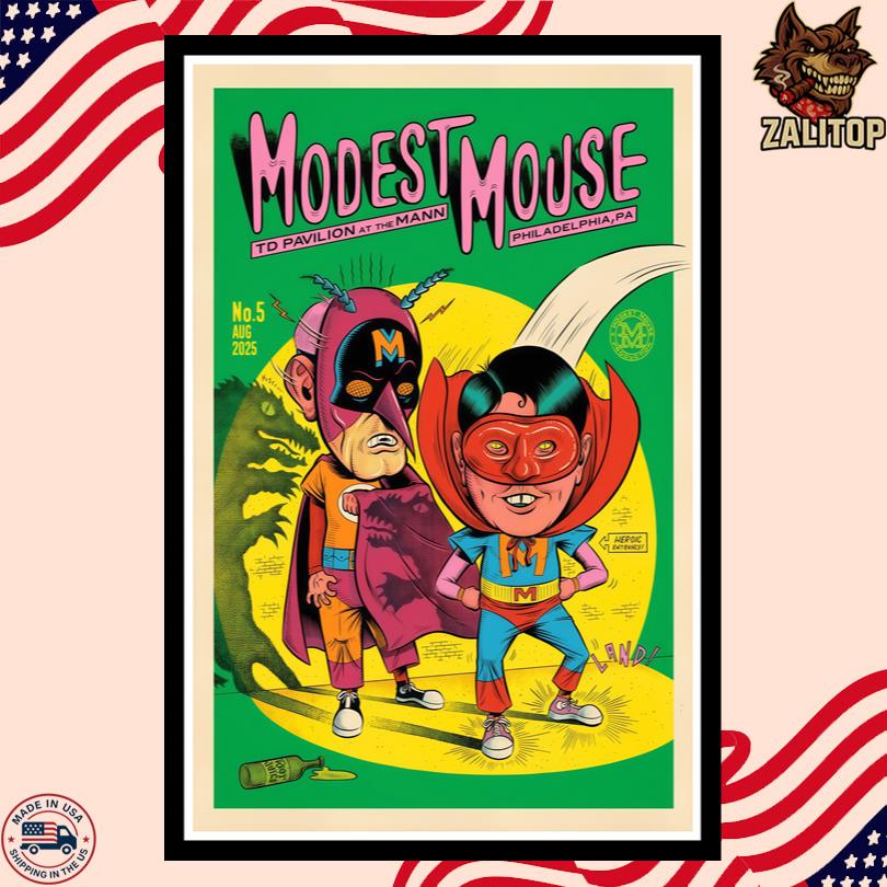 Modest Mouse Aug 5 2025 D Pavilion at the Mann in Philadelphia PA Poster