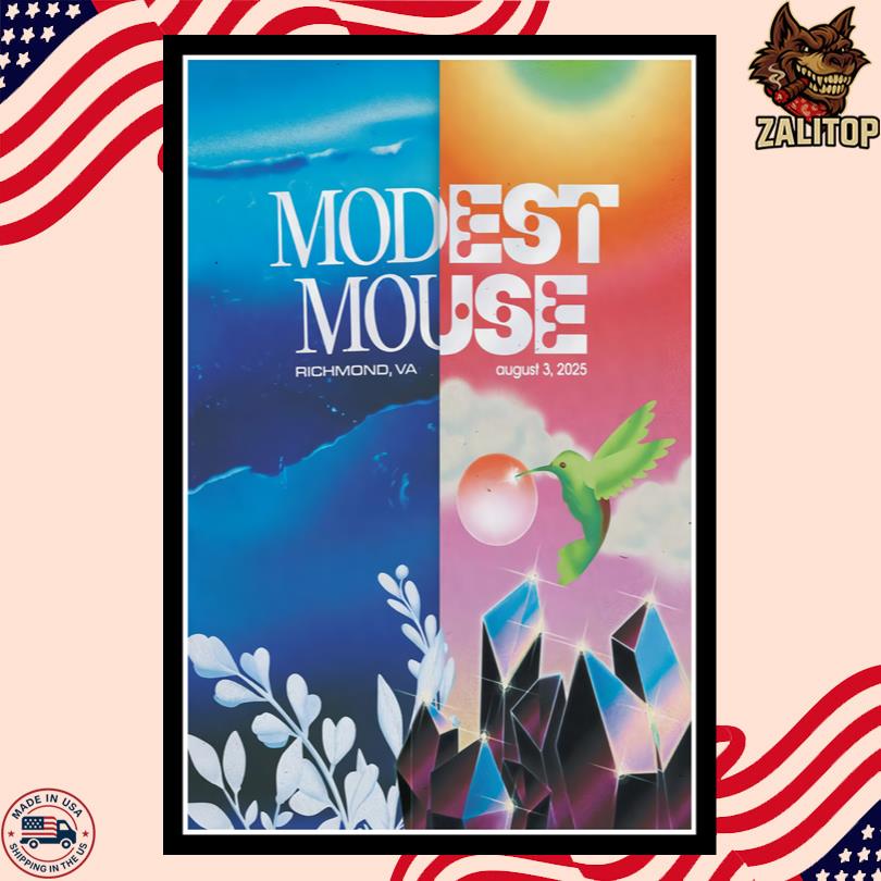 Modest Mouse Brown\'s Island. Richmond, VA Aug 3, 2025 Tour Poster