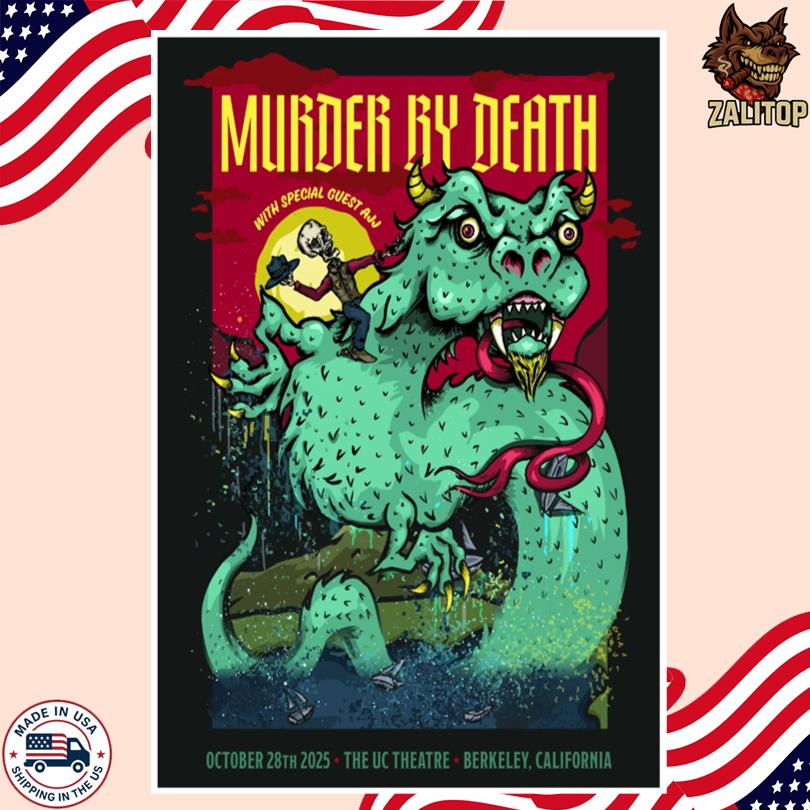 Murder By Death Oct 28 2025 Berkeley CA Poster
