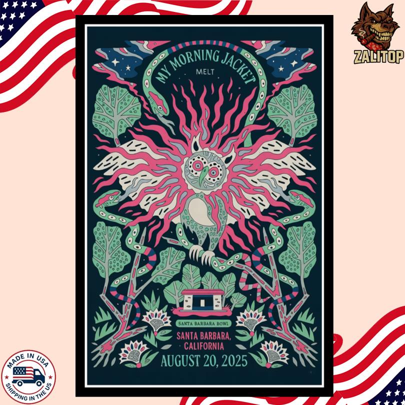 My Morning Jacket Aug 20, 2025 Santa Barbara Bowl Poster