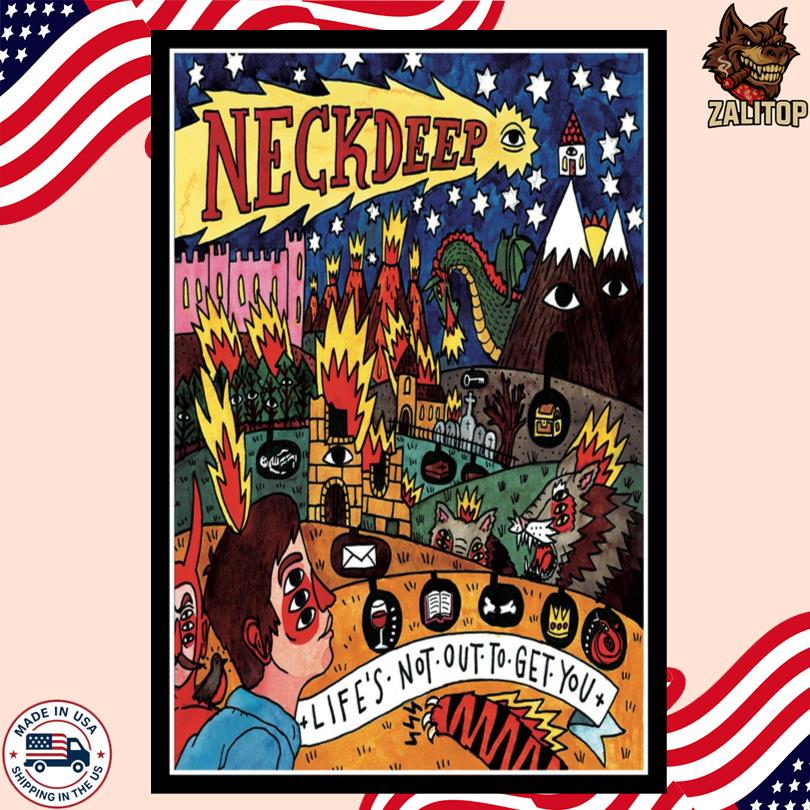 Neck Deep 10 years of Life’s Not Out To Get You Album Poster-Portrait - Poster