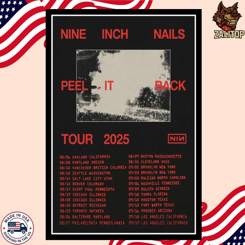 Nine Inch Nails Peel It Back Tour 2025 Poster