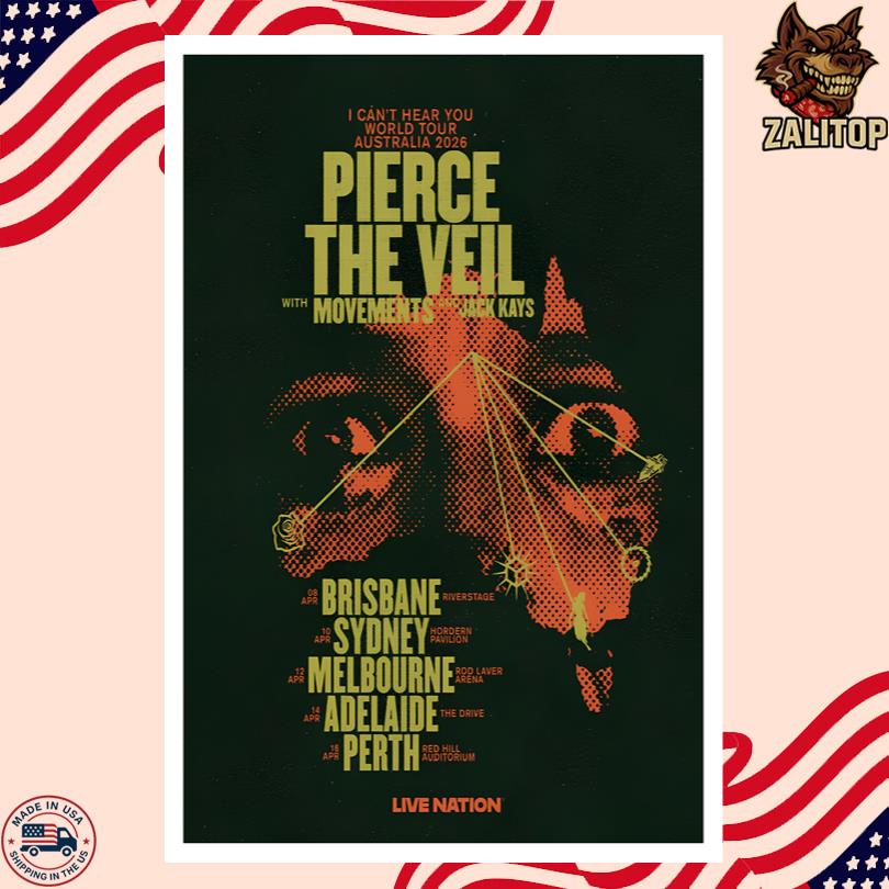Pierce The Veil Tour Australia April 2026 Poster