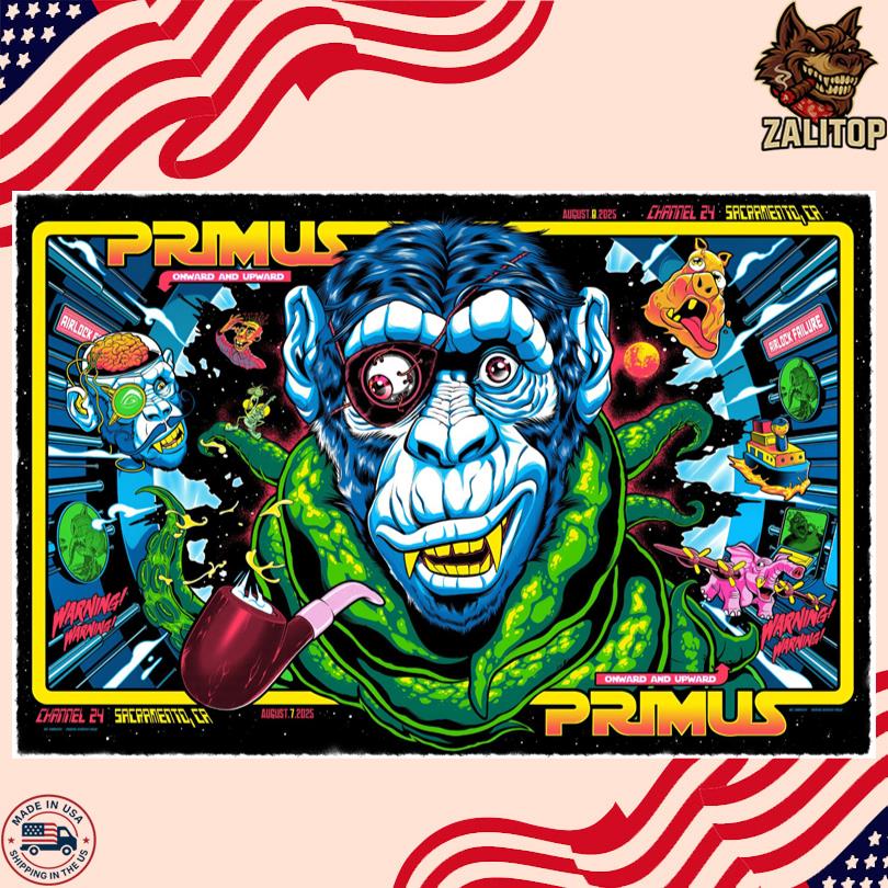 Primus Event Poster Channel 24 Sacramento CA Aug 7-8 2025